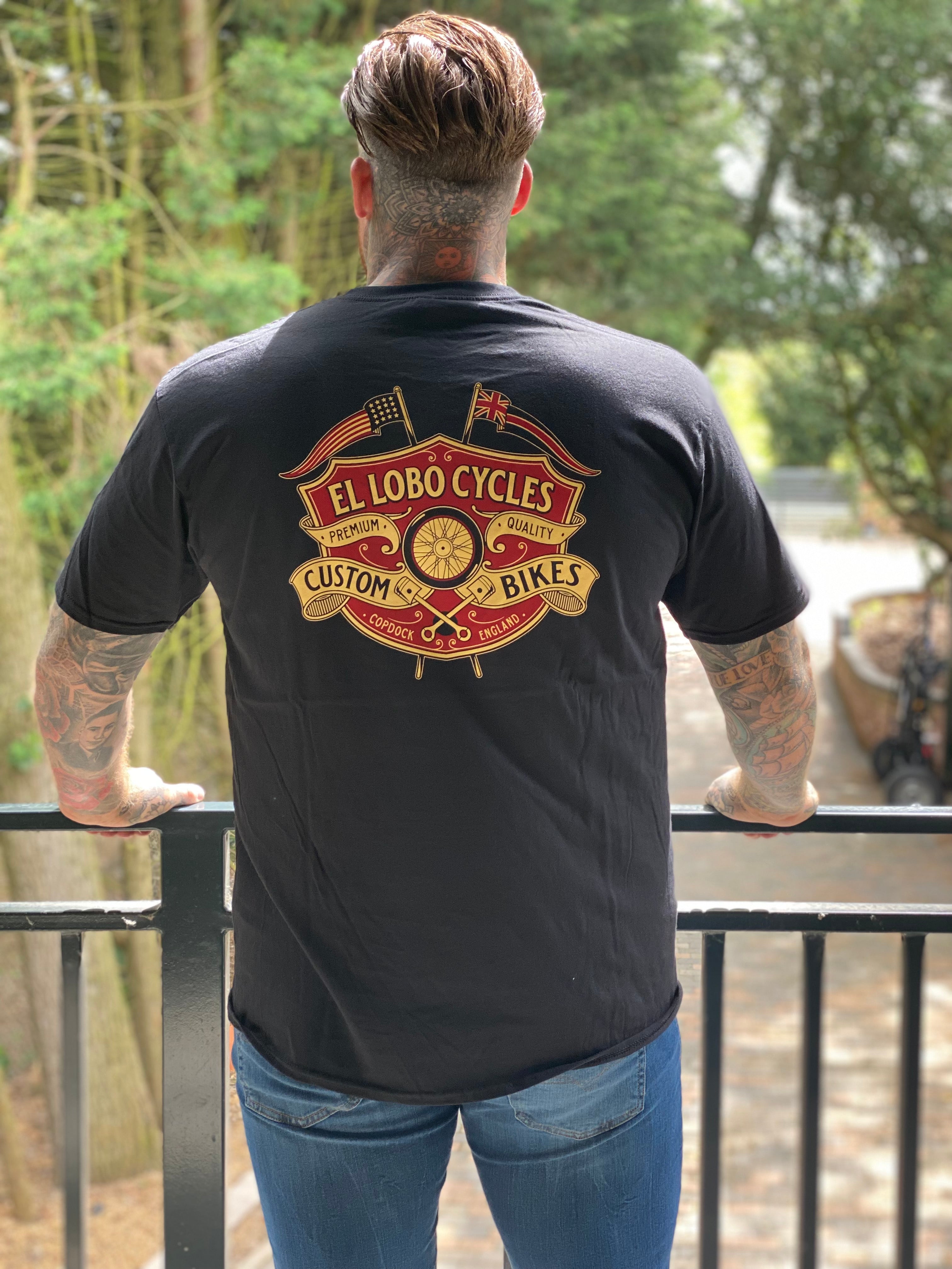 El Lobo Cycles T-Shirt - Back Logo